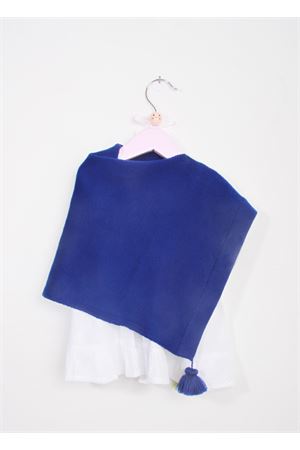 Handmade blue wool baby girl cloak Capridea | PONCHOGRA7